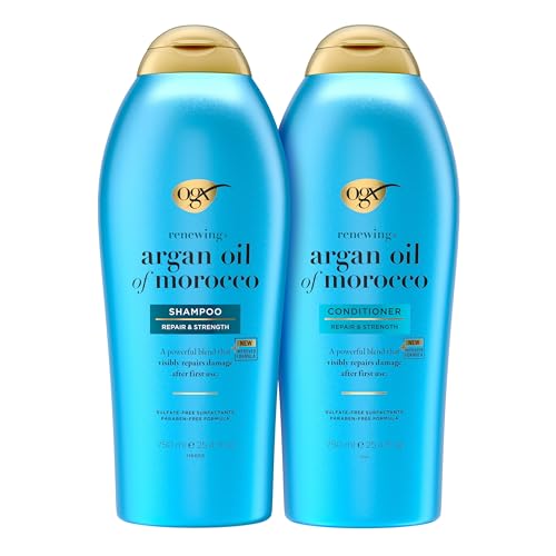 OGX Renewing + Argan Oil of Morocco Shampoo & Conditioner, 25.4 Fl Oz 2 count (Pack of 1)