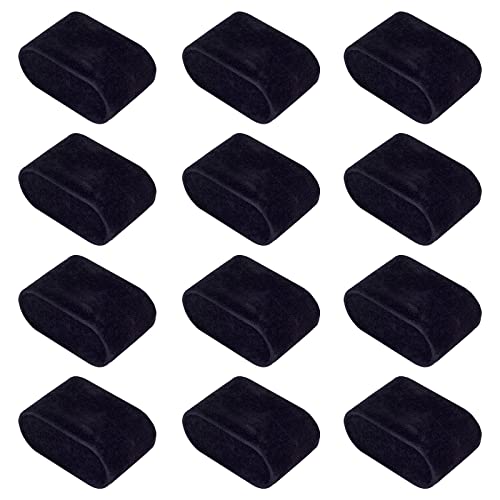 PH PandaHall 12pcs Jewelry Display and Storage Pillow - Black Velvet Bracelet Watch Bangle Storage Stand for Small Business Selling, Home, Exhibition, Gift Packaging