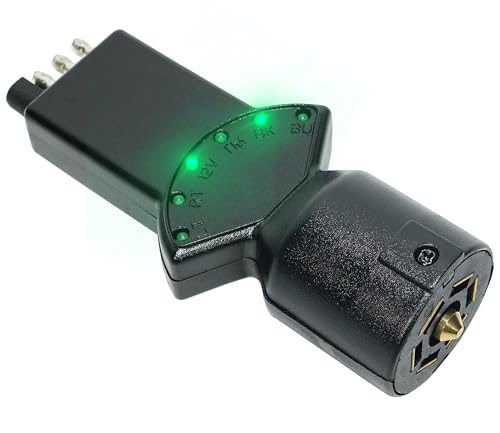 Oyviny 7 Way Blade & 4 Pin Trailer Light Circuit Tester with LED Indicators 6 Function Light Tester for RV Truck Trailer Socket Tester