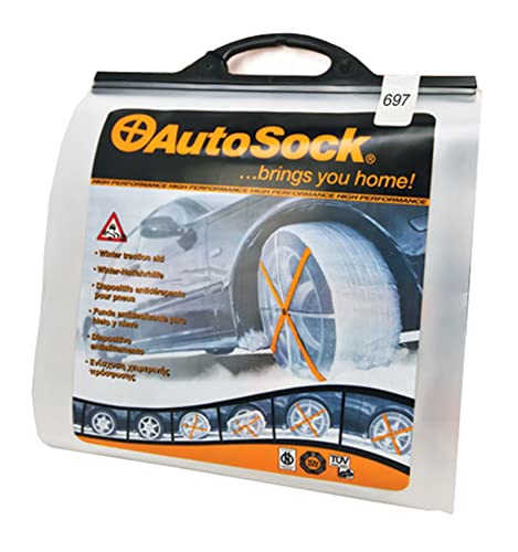 AutoSock 697 Snow Socks for Car, SUV, & Pickup - Better Alternative to Tire Chains (Pack of 2)
