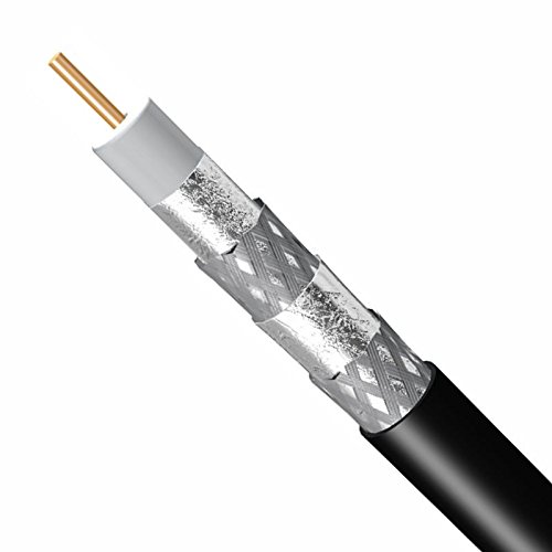 300ft QUAD-SHIELD SOLID COPPER RG6 CABLE 18AWG 3Ghz 75 Ohm CL2 FOR IN-WALL INSTALLATION UL ETL CM RATED UV PROTECTED PVS JACKET DIRECTV, ANTENNA, HDTV - AP, APO, AE, AFO, MP, GU, HI, AK, VI, PR