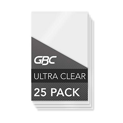 GBC Swingline Laminating Sheets, Thermal Laminating Speed Pouches, Index Card Size, 5 Mil, HeatSeal UltraClear, 25 Pack (3202002)
