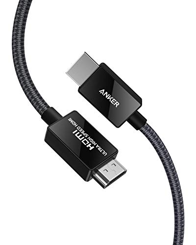 Anker 8K@60Hz HDMI Cables, Ultra High Speed 4K@120Hz 48Gbps 6.6 ft Ultra HD HDMI to HDMI Cord, Support Dynamic HDR, eARC, Dolby Atmos, Compatible with Playstation 5, Xbox Series X, Samsung TVs