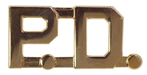 Tactical 365 Operation First Response Pair of Police Department P.D. Insignia Pins (Gold)