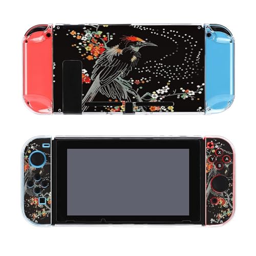 AoHanan Bullfinch on Branch Switch Screen Protector Case Cover Full Accessories Switch Game Case Protection Skin for Switch Console and Joy-Cons