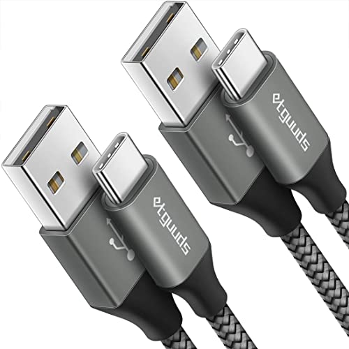etguuds 2-Pack 3ft USB C Cable 3A Fast Charge, USB A to Type C Charger Cord Braided Compatible with Samsung Galaxy A10e A20 A50 A51 A71, S20 S10 S9 S8 Plus S10E, Note 20 10 9 8, Moto G7 G8
