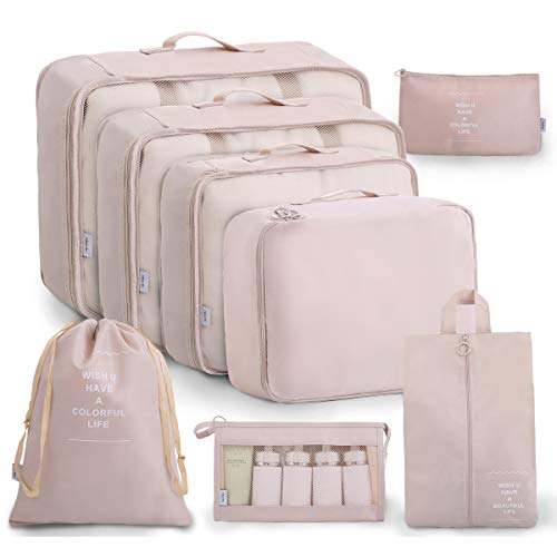 OEE Luggage Packing Organizers Packing Cubes Set for Travel …, Beige