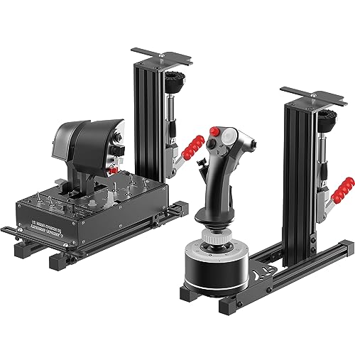 Desk Mount Compatible with Thrustmaster HOTAS Warthog Joystick and Throttle/Logitech X56/X56 Rhino/T.16000M/TCA Officer Pack Airbus and other HOTAS series flight simulation controller