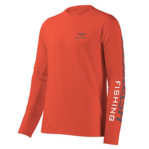 BASSDASH Fishing T Shirts for Men UV Sun Protection UPF 50+ Long Sleeve Tee T-Shirt
