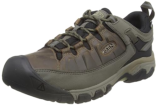 KEEN Men's Targhee 3 Low Height Waterproof Hiking Shoes, Bungee Cord/Black, 9.5