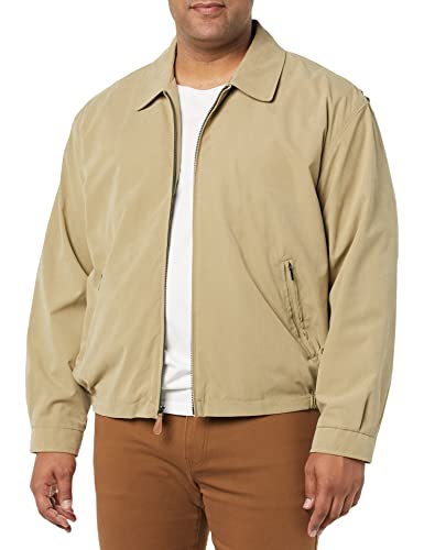 London Fog Men's Auburn Zip-Front Golf Jacket (Regular & Big-Tall Sizes), Camel, XLarge
