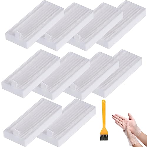 JJ Neumann Replacement Parts Accessories Compatible with Coredy R380 1700Pa, R300 Robot Vacuum Cleaner 1400Pa 10 Filters