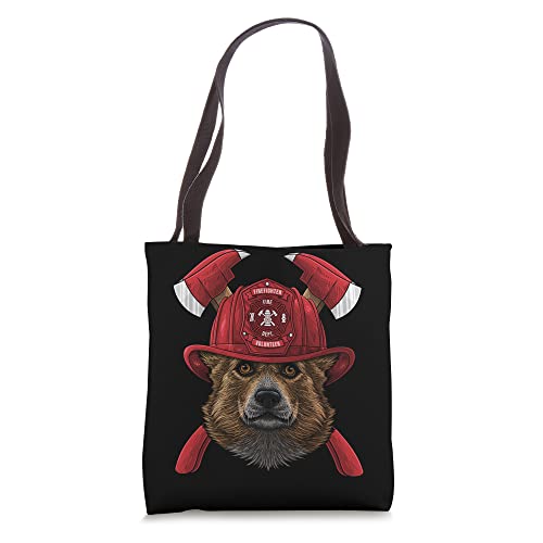 Firefighter Corgi Fireman Boys Kids Fire Rescue God Tote Bag