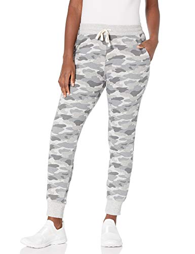 Amazon Essentials Women's Fleece Jogger Sweatpant (Available in Plus Size), Light Grey Camo, Medium