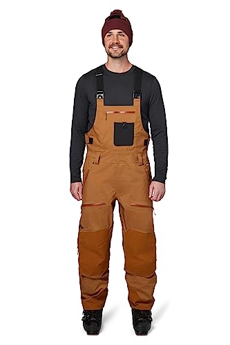 Flylow Men's Baker Perm Bib Waterproof Breathable Ski & Snowboard Pant - Copper - Large