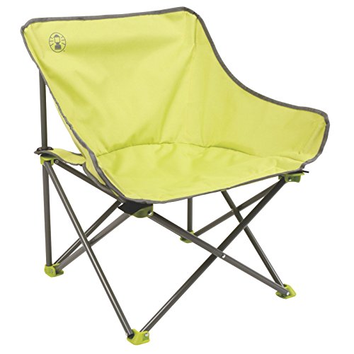 Coleman Kickback Outdoor Chair, Lightweight Folding Chair with Relaxed Back Rest & Strong Steel Frame, Portable Chair for Camping, Tailgating, Beach, Backyard, & More, Carry Bag Included