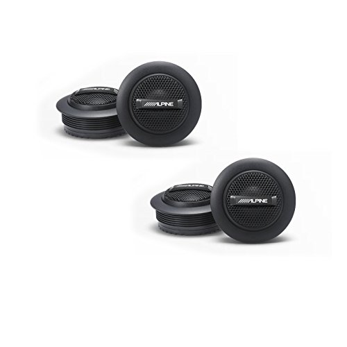 Alpine SPS-110TW Type-S 1” silk dome tweeter set Bundle