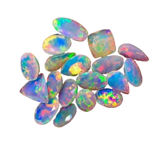 6-8mm Ethiopian Opal,8Pcs FACETED AAA Quality Ethiopian Opal,8Pcs Mix FACETED Ethiopian Opal FACETED Natural welo opal multi fire opal loose Gemstone For Jewelry Making