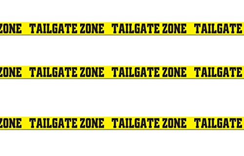 Beistle 3 Piece Plastic Tailgate Zone Streamers for Sports Theme Football Game Day Party Decorations, 3' x 20', Black/Yellow