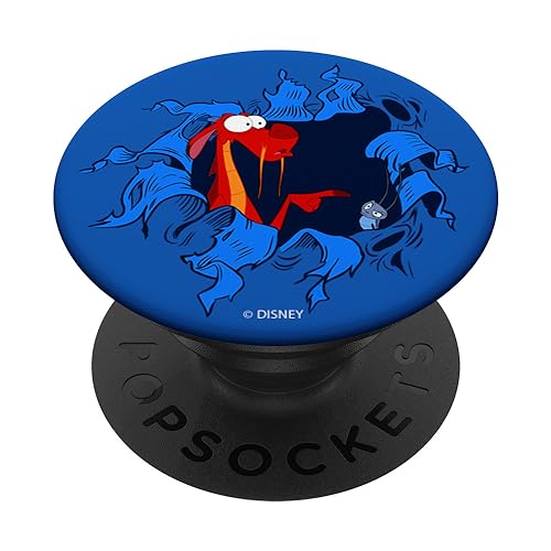 Disney Mulan Mushu & Cri-Kee Popping Out Of Hole PopSockets Standard PopGrip