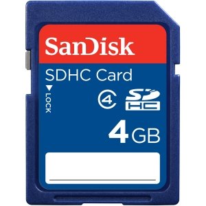 SDHC Memory Card, Class 4, 4GB