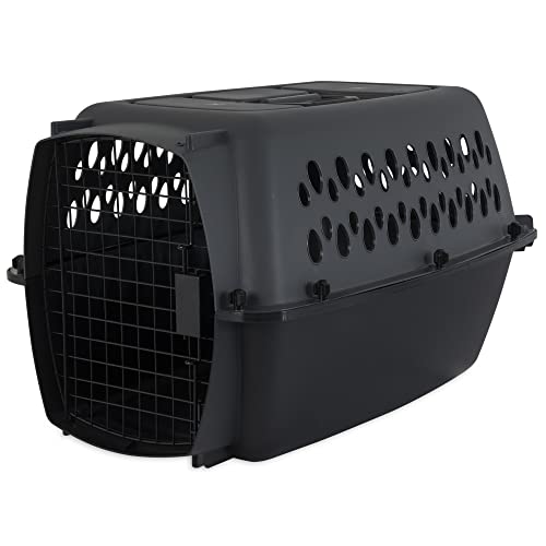 Petmate Pet Porter Dog Kennel 24', Dark Gray & Black, for Pets 15-20lbs, Made in USA