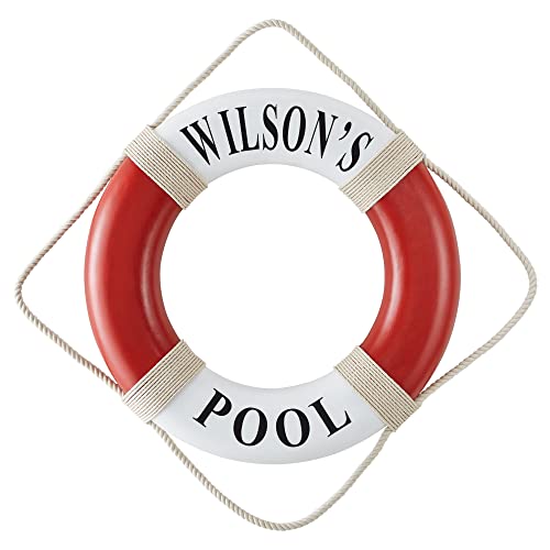 Let's Make Memories Personalized Decorative Life Preserver Ring - Unique Pool, Boat, Beach House Decor - Personalize with Message - 21' D