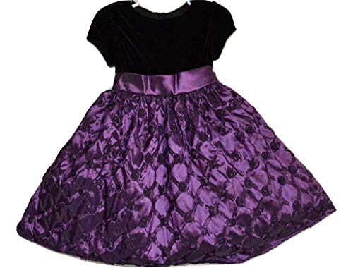 American Princess Dress Wedding Flower Girl Birthday Party Purple Soutache 3T