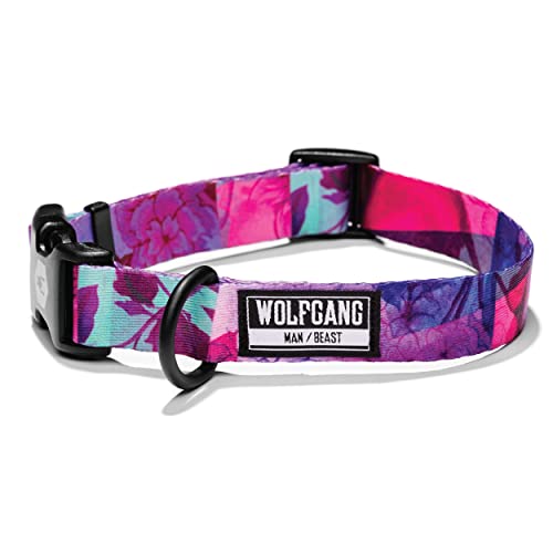 Wolfgang Premium Adjustable Dog Training Collar for Small Medium Large Dogs, Made in USA, Daydream Print, Large (1 Inch x 18-26 Inch)