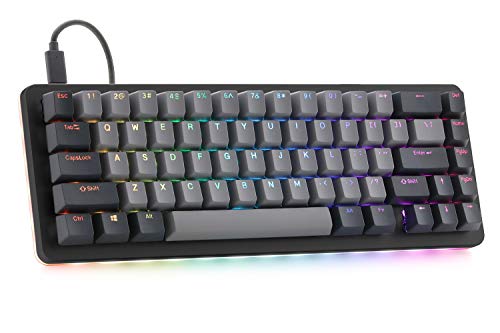 Drop ALT Mechanical Keyboard — 65% (67 Key) Gaming Keyboard, Hot-Swap Switches, Programmable Macros, RGB LED Backlighting, USB-C, Doubleshot PBT, Aluminum Frame (Halo True, Black)