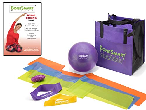 BoneSmart Pilates Aging Strong DVD Vol 2 with Enhanced Props Bundle - Newly Released! - Exercise to Build Bone, Avoid Injury, Age Strong