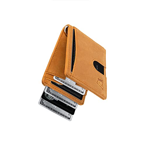 Kings Loot Slim Minimalist Wallet for Men RFID Blocking, Leather, Bifold, Front Pocket Wallet, 12 Card Holder