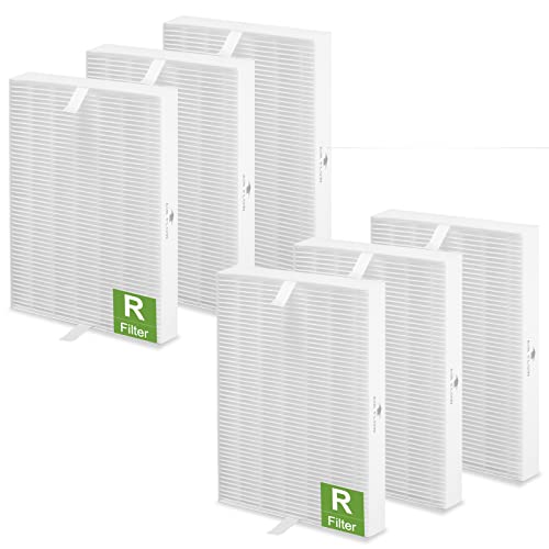 Smilyan 6 Pack Hpa300 HEPA Replacement Filter R for Honeywell HPA300 HPA200 HPA100 HPA090 Series Air Purifier, Compared to HRF-R3 HRF-R2 HRF-R1