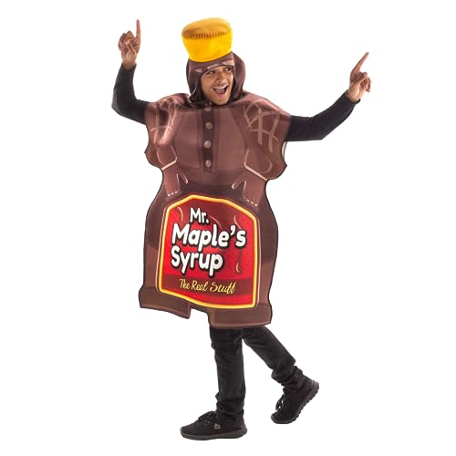 Mr. Maple Syrup Bottle Halloween Costume - Funny Adult Breakfast Food Body Suit