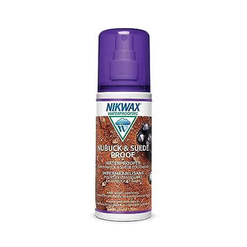 Nikwax Nubuck & Suede Proof, 125ml, Spray-On Waterproofing Restores DWR Water Repellency in Textured Leather Footwear, Shoe & Boot Care and Rain Protection