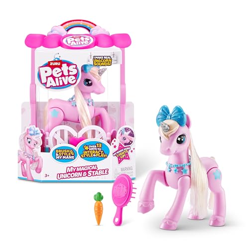 Pets Alive My Magical Unicorn and Stable Battery Powered Interactive Robotic Toy Playset by ZURU