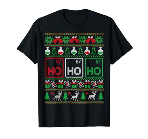 Elemental Holmium Christmas Chemistry Ho Ugly Sweater T-Shirt