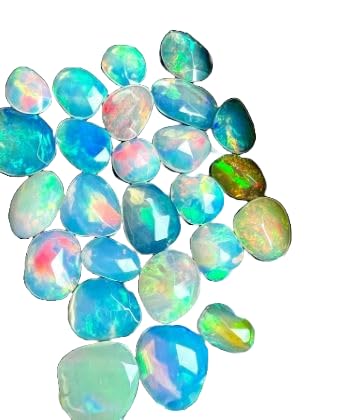 5-7mm  Ethiopian Opal,3Pcs Cabochon AAA Quality  Ethiopian Opal,3Pcs Mix Cabochon Ethiopian Opal Cabochon Natural welo opal multi fire opal loose Gemstone For Jewelry Making