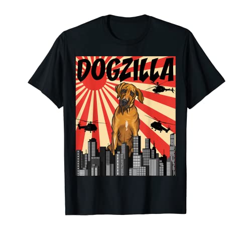 Funny Retro Japanese Dogzilla Rhodesian Ridgeback T-Shirt