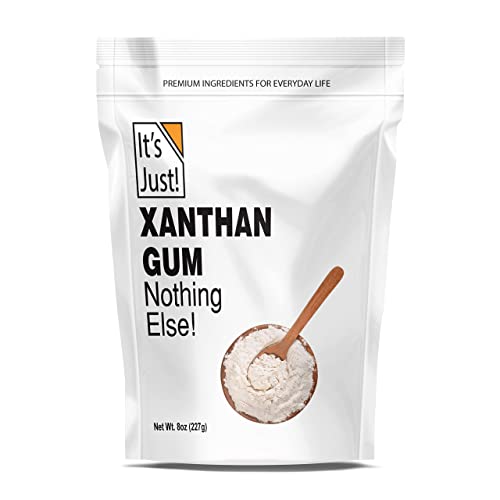 It's Just - Xanthan Gum, 8oz, Batch Tested Gluten Free, Keto Baking, Non-GMO, Thickener for Sauces, Soups, Dressings, Packaged in USA