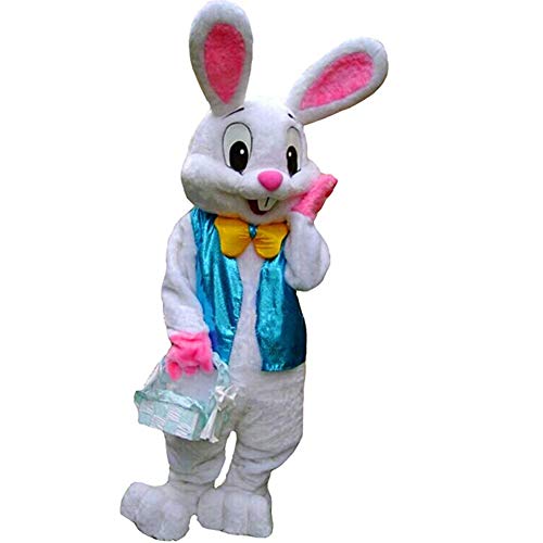 MatGui Easter Rabbit Bunny Costume Rabbit Mascot Costume Adult Size Fancy Dress