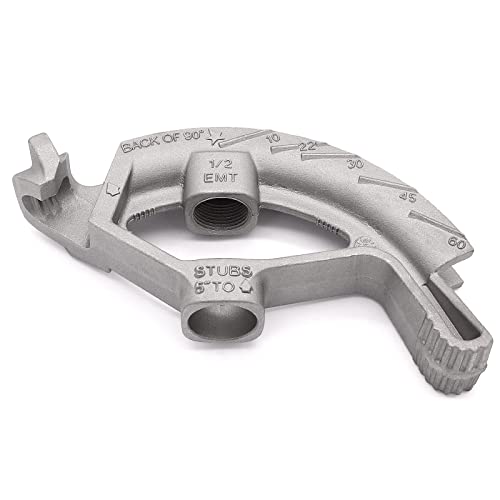 Fuzbaxy 1/2-inch EMT Conduit Pipe,Conduit Hand Bender Tool for 1/2 in. EMT Pipes,Bender Head Aluminum