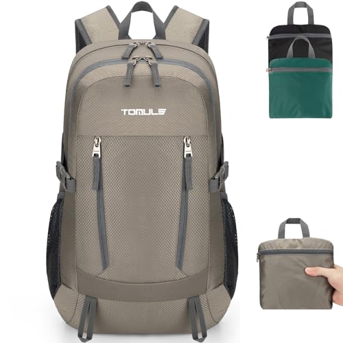 TOMULE light Hiking Backpack for Women,Lightweight Waterproof Backpack for Men,Daypack Travel Backpack for Women Grey