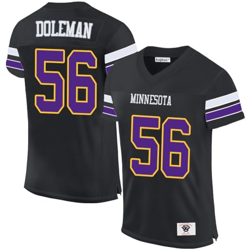 kopkoc Minnesota Doleman 56 Mens Football Stitched Jerseys Black