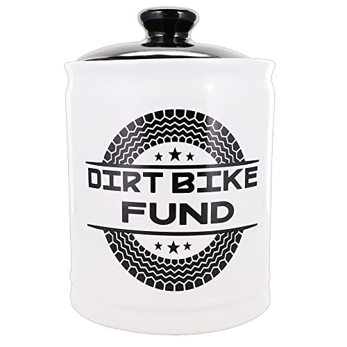 Cottage Creek - Boyfriend Gifts, Car Accessories - Ultimate Dirt Bike Fund Ceramic Piggy Bank for Men, Dad Gifts - ATV and Dirt Bike Racing Accessories