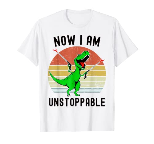 Now I Am Unstoppable Trex Retro Vintage Funny T-Rex T-Shirt