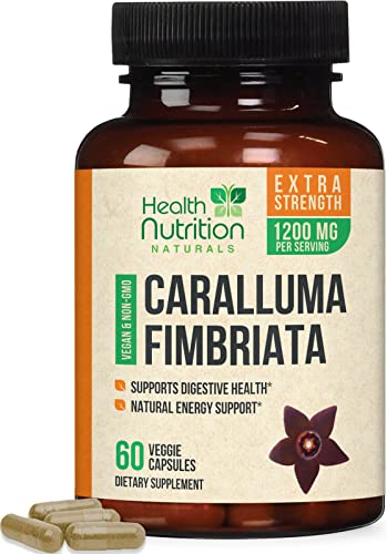 Caralluma Fimbriata Extract for Weight Loss 1200 mg - Maximum Strength Natural Endurance Support, Best Vegan Caps for Women and Men - 60 Capsules
