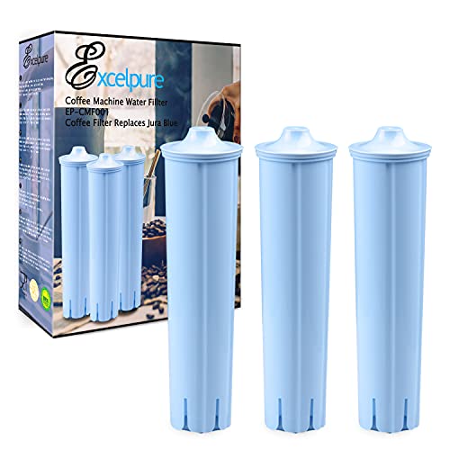 EXCELPURE Coffee Machine Water Filter Replacement,Compatible With Jura Blue 67007, 71311, 71312,Jura Espresso Impressa F8, F7（3 Pack）