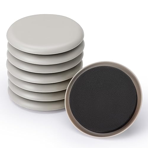 CO-Z Furniture Sliders - 8 Pack, 3 1/2' Reusable Furniture Sliders for Carpet, Heavy-Duty Furniture Gliders Movers for Hardwood Floors, Plastic Moving Pads for Heavy Furniture, Floor Protectors