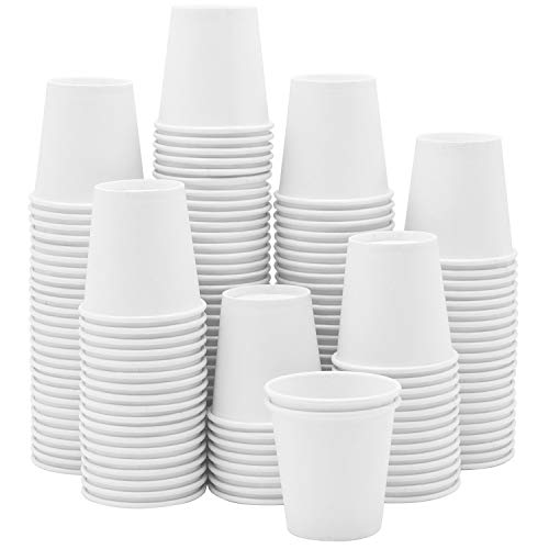 GUSTO [3 oz. - 300 Count White Paper Cups, Small Disposable Bathroom, Espresso, Mouthwash Cups (Formerly Comfy Package)
